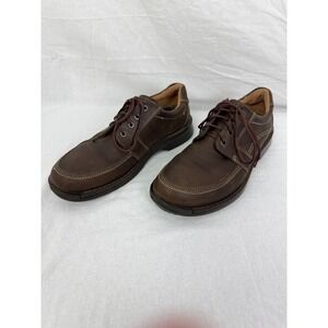ECCO Men's Fusion Brown Suede Lace Up  Casual Shoe EU 43 Size US 10 NICE Leather